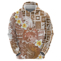 Tonga Christmas Hoodie Kilisimasi Fiefia Retro Style Brown - Polynesian Pride