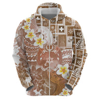 Tonga Christmas Hoodie Kilisimasi Fiefia Retro Style Brown - Polynesian Pride
