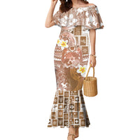 Tonga Christmas Mermaid Dress Kilisimasi Fiefia Retro Style Brown - Polynesian Pride