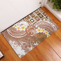 Tonga Christmas Rubber Doormat Kilisimasi Fiefia Retro Style Brown - Polynesian Pride
