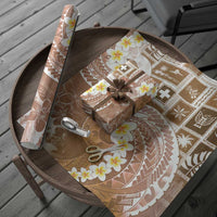 Tonga Christmas Wrapping Paper Kilisimasi Fiefia Retro Style Brown - Polynesian Pride