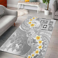 Tonga Christmas Area Rug Kilisimasi Fiefia Retro Style White - Polynesian Pride