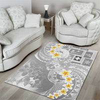 Tonga Christmas Area Rug Kilisimasi Fiefia Retro Style White - Polynesian Pride