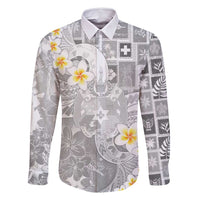 Tonga Christmas Family Matching Tank Maxi Dress and Hawaiian Shirt Kilisimasi Fiefia Retro Style White - Polynesian Pride