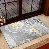 Tonga Christmas Rubber Doormat Kilisimasi Fiefia Retro Style White - Polynesian Pride