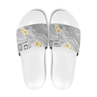 Tonga Christmas Slide Sandals Kilisimasi Fiefia Retro Style White - Polynesian Pride