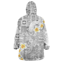 Tonga Christmas Wearable Blanket Hoodie Kilisimasi Fiefia Retro Style White - Polynesian Pride