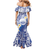 Federated States Of Micronesia Christmas Family Matching Mermaid Dress and Hawaiian Shirt Retro Style Bright Version - Polynesian Pride