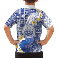 Federated States Of Micronesia Christmas Family Matching Summer Maxi Dress and Hawaiian Shirt Retro Style Bright Version - Polynesian Pride