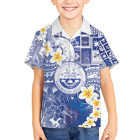 Federated States Of Micronesia Christmas Family Matching Tank Maxi Dress and Hawaiian Shirt Retro Style Bright Version - Polynesian Pride