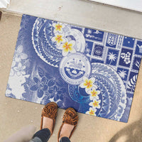 Federated States Of Micronesia Christmas Rubber Doormat Retro Style Bright Version - Polynesian Pride