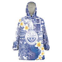Federated States Of Micronesia Christmas Wearable Blanket Hoodie Retro Style Bright Version - Polynesian Pride