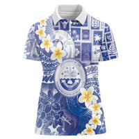 Federated States Of Micronesia Christmas Women Polo Shirt Retro Style Bright Version - Polynesian Pride
