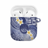 Federated States Of Micronesia Christmas AirPods Case Retro Style Dark Version LT05 Navy - Polynesian Pride
