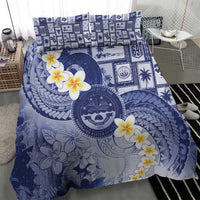 Federated States Of Micronesia Christmas Bedding Set Retro Style Dark Version - Polynesian Pride