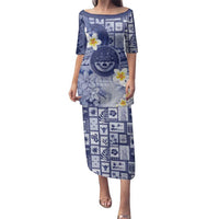 Federated States Of Micronesia Christmas Family Matching Puletasi and Hawaiian Shirt Retro Style Dark Version - Polynesian Pride