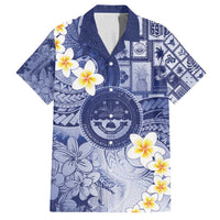 Federated States Of Micronesia Christmas Family Matching Summer Maxi Dress and Hawaiian Shirt Retro Style Dark Version - Polynesian Pride