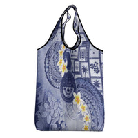 Federated States Of Micronesia Christmas Grocery Bag Retro Style Dark Version - Polynesian Pride