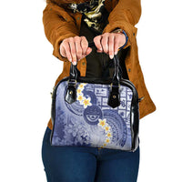 Federated States Of Micronesia Christmas Shoulder Handbag Retro Style Dark Version - Polynesian Pride