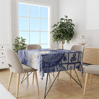 Federated States Of Micronesia Christmas Tablecloth Retro Style Dark Version - Polynesian Pride