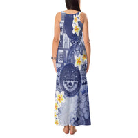 Federated States Of Micronesia Christmas Tank Maxi Dress Retro Style Dark Version - Polynesian Pride