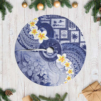 Federated States Of Micronesia Christmas Tree Skirt Retro Style Dark Version - Polynesian Pride