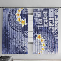 Federated States Of Micronesia Christmas Window Curtain Retro Style Dark Version - Polynesian Pride