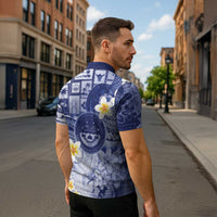 Federated States Of Micronesia Christmas Zipper Polo Shirt Retro Style Dark Version LT05 - Polynesian Pride