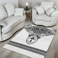 Personalised Melanesian Brotherhood Area Rug With Tribal Pattern - Polynesian Pride