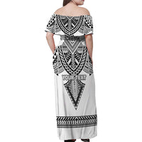 Personalised Melanesian Brotherhood Family Matching Off Shoulder Maxi Dress and Hawaiian Shirt With Tribal Pattern - Polynesian Pride