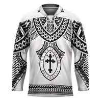 Personalised Melanesian Brotherhood Hockey Jersey With Tribal Pattern LT05 Unisex White - Polynesian Pride