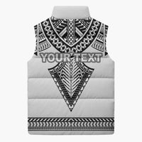 Personalised Melanesian Brotherhood Sleeveless Puffer Jacket With Tribal Pattern LT05 - Polynesian Pride