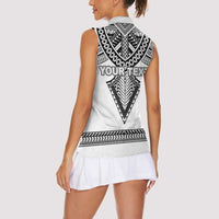 Personalised Melanesian Brotherhood Women Sleeveless Polo Shirt With Tribal Pattern LT05 - Polynesian Pride