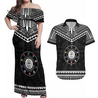 Personalised Melanesian Brotherhood Couples Matching Off Shoulder Maxi Dress and Hawaiian Shirt Ministry Faith And Mission - Polynesian Pride