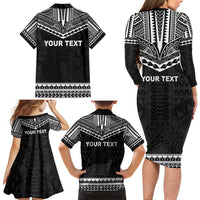 Personalised Melanesian Brotherhood Family Matching Long Sleeve Bodycon Dress and Hawaiian Shirt Ministry Faith And Mission - Polynesian Pride