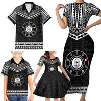 Personalised Melanesian Brotherhood Family Matching Short Sleeve Bodycon Dress and Hawaiian Shirt Ministry Faith And Mission - Polynesian Pride