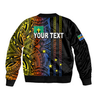 Custom Vanuatu Tafea Sleeve Zip Bomber Jacket Polynesian Tribal LT6 - Polynesian Pride