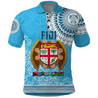 Fiji Polo Shirt Melanesian Festival 2023 LT6 Blue - Polynesian Pride
