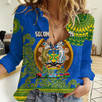 Solomon Islands Women Casual Shirt Melanesian Festival 2023 LT6 Female Green - Polynesian Pride
