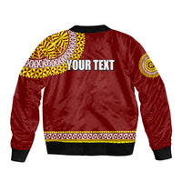 Tonga School Tonga High School Sleeve Zip Bomber Jacket Tribal Pattern LT6 - Polynesian Pride