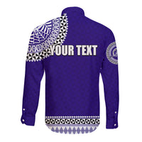 Tonga School Tupou College Long Sleeve Button Shirt Tribal Pattern LT6 - Polynesian Pride