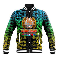Melanesian Festival 2023 Baseball Jacket Tribal Patterns LT6 Unisex Black - Polynesian Pride