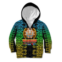 Melanesian Festival 2023 Kid Hoodie Tribal Patterns LT6 Zip Hoodie Black - Polynesian Pride