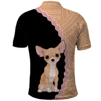Custom Chihuahua Dog Polo Shirt With Polynesian Tribal Tattoo LT6 - Polynesian Pride