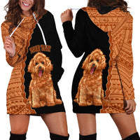 Custom Poodle Dog Hoodie Dress With Polynesian Tribal Tattoo LT6 - Polynesian Pride