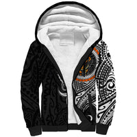 Polynesian Dachshund Dog Sherpa Hoodie Dog In My Heart LT6 Unisex Black - Polynesian Pride