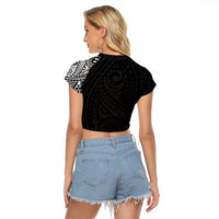 Polynesian German Shepherd Dog Raglan Cropped T Shirt Dog In My Heart LT6 - Polynesian Pride