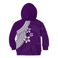 Polynesian Kid Hoodie With Plumeria Flower Purple LT6 - Polynesian Pride