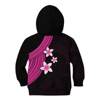 Polynesian Kid Hoodie With Plumeria Flower Pink LT6 - Polynesian Pride