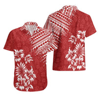 Hawaii Summer Hawaiian Shirt Mix Polynesian Red LT6 - Polynesian Pride